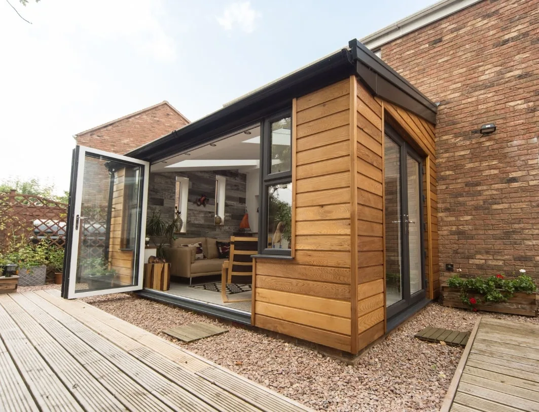 Timber cladding &amp; cement board