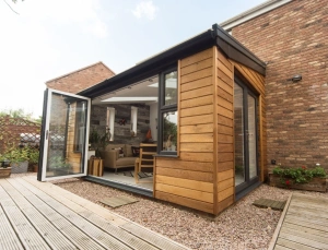 Timber cladding &amp; cement board